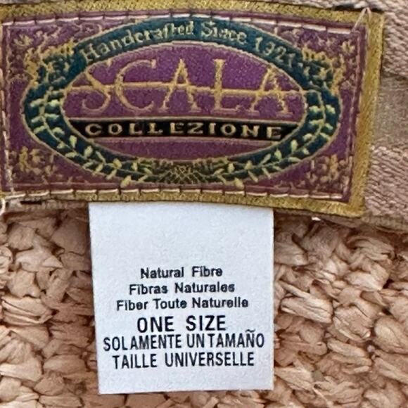 Scala Collezione Straw Sun Hat Brown Suede Band Boho Western Style One Size - Picture 7 of 8